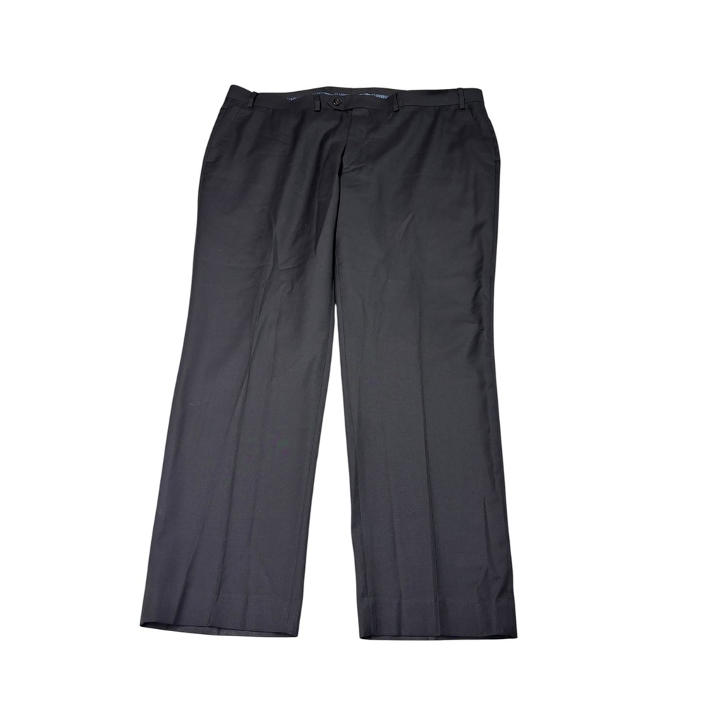 Lauren Ralph Lauren Mens Black Wool Blend Dress Pants 42W x‎ 30L Flat Stretch
